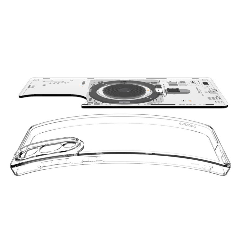 Husa Samsung Galaxy S25 Edge Spigen Ultra Hybrid MagSafe, negru/transparenta