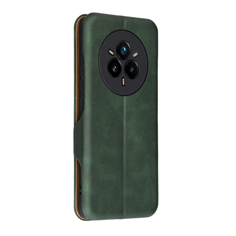 Husa 360° Realme 14 Pro+ Techsuit Safe Wallet Plus, verde
