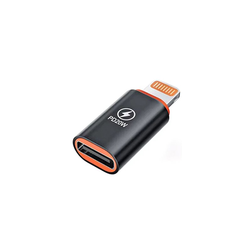 Adaptor OTG premium Type-C la Lightning PD20W Techsuit A3, negru