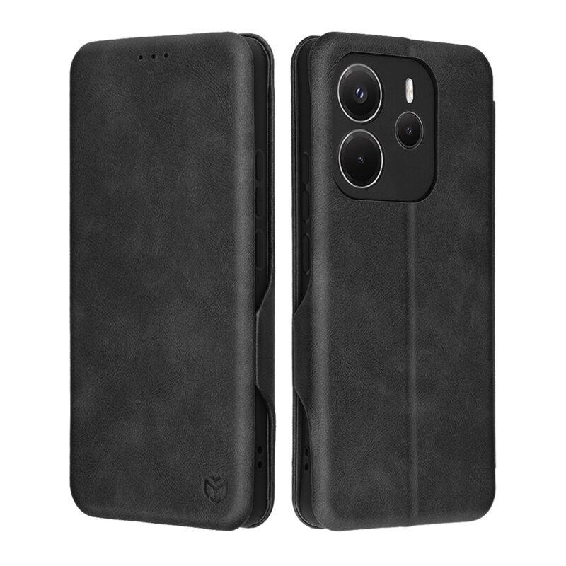 Husa 360° Xiaomi Redmi Note 14 4G (Regional) Techsuit Safe Wallet Plus, negru