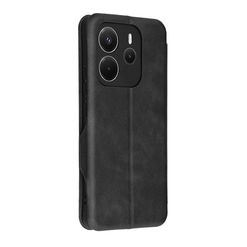 Husa 360° Xiaomi Redmi Note 14 4G (Regional) Techsuit Safe Wallet Plus, negru