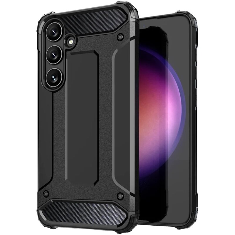 Husa Samsung Galaxy S25 Plus Techsuit Hybrid Armor, negru