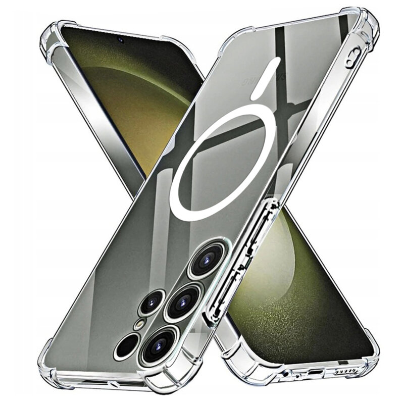 Husa Samsung Galaxy S23 Ultra Techsuit Shockproof Clear Silicone MagSafe, transparenta