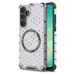 Husa transparenta Samsung Galaxy A26 5G Techsuit HoneyComb Shield MagSafe, alb