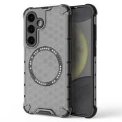 Husa transparenta Samsung Galaxy S24 Techsuit HoneyComb Shield MagSafe, negru
