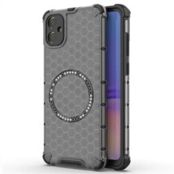 Husa transparenta Samsung Galaxy A05 Techsuit HoneyComb Shield MagSafe, negru