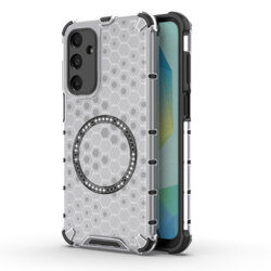 Husa transparenta Samsung Galaxy A16 5G Techsuit HoneyComb Shield MagSafe, alb