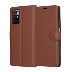 Husa Xiaomi Redmi 10 Techsuit Leather Folio, maro