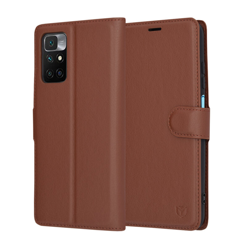 Husa Xiaomi Redmi 10 Techsuit Leather Folio, maro