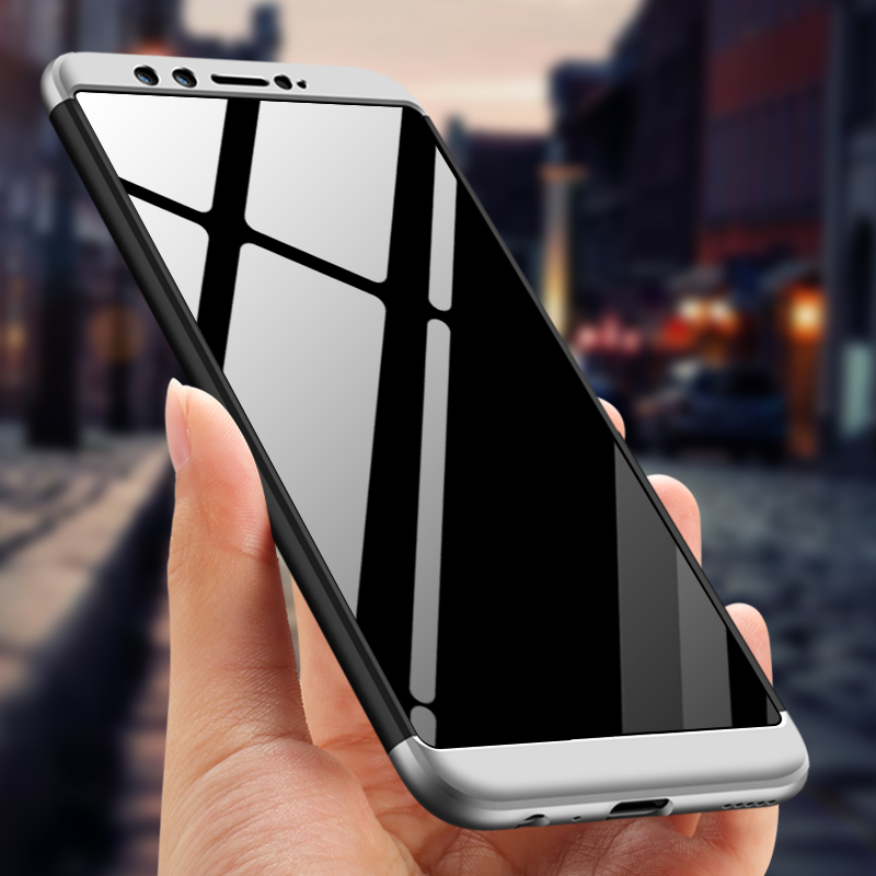 Husa Huawei Honor 9 Lite GKK 360 Full Cover Negru-Argintiu