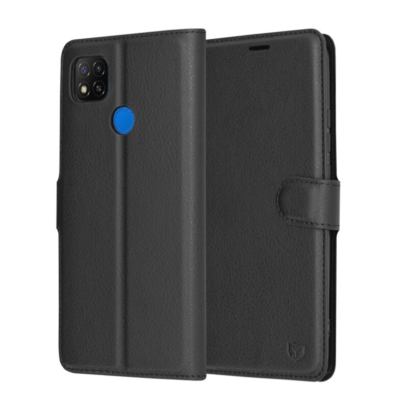 Husa Xiaomi Redmi 9C Techsuit Leather Folio, negru