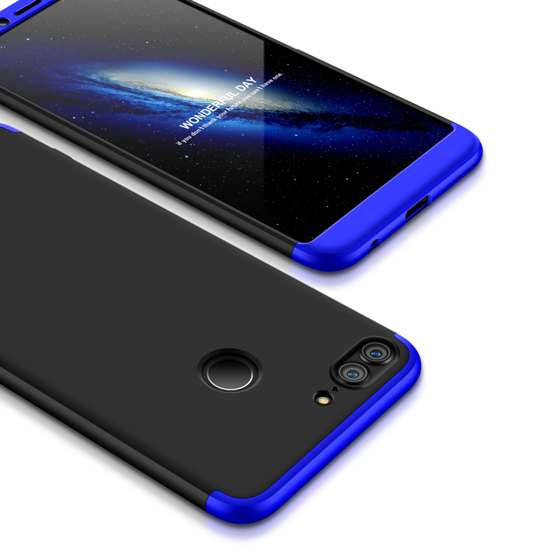 Husa Huawei Honor 9 Lite GKK 360 Full Cover Negru-Albastru