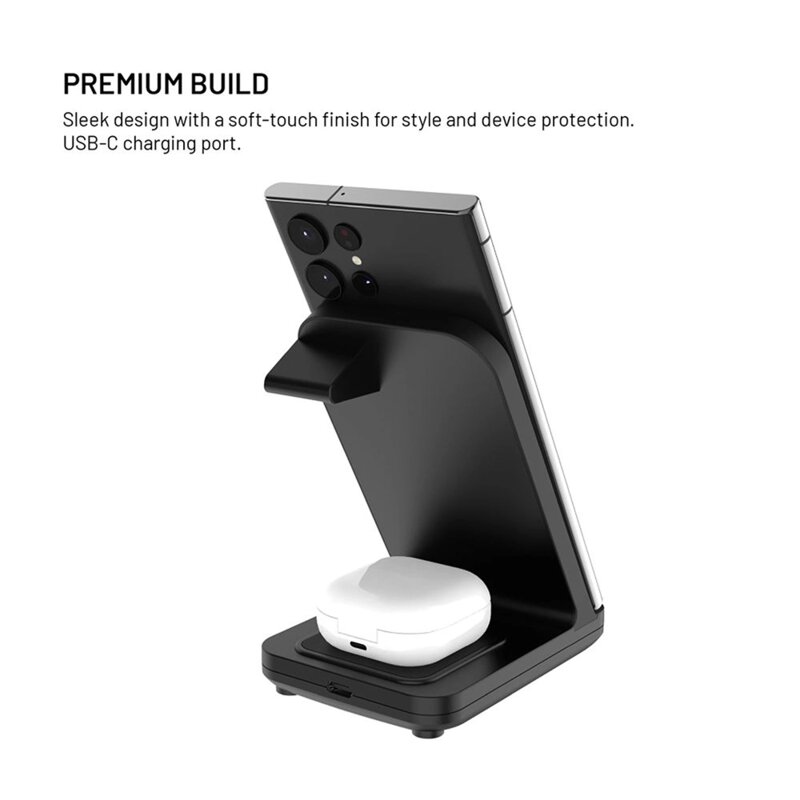 Statie de incarcare wireless Fixed 20W, negru, FIXPOS-U-BK