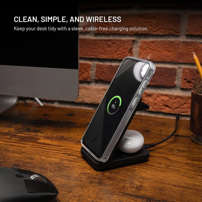 Statie de incarcare wireless Fixed 20W, negru, FIXPOS-U-BK