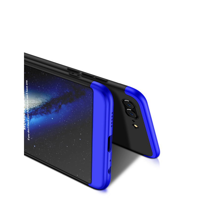 Husa Huawei Honor 9 Lite GKK 360 Full Cover Negru-Albastru