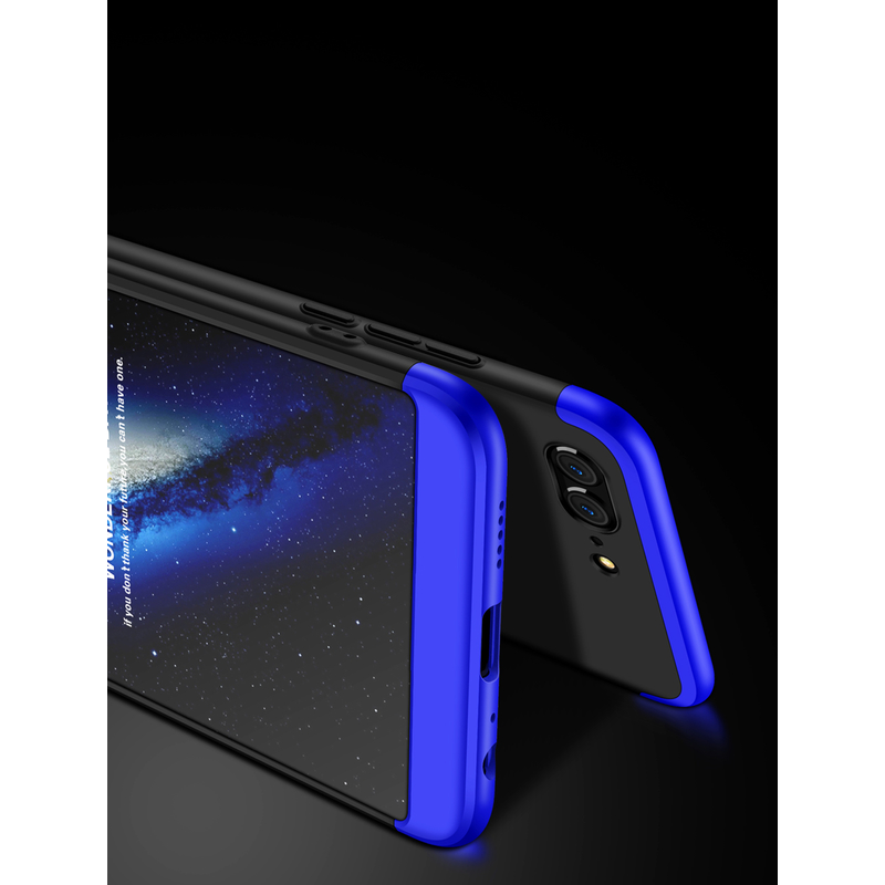 Husa Huawei Honor 9 Lite GKK 360 Full Cover Negru-Albastru