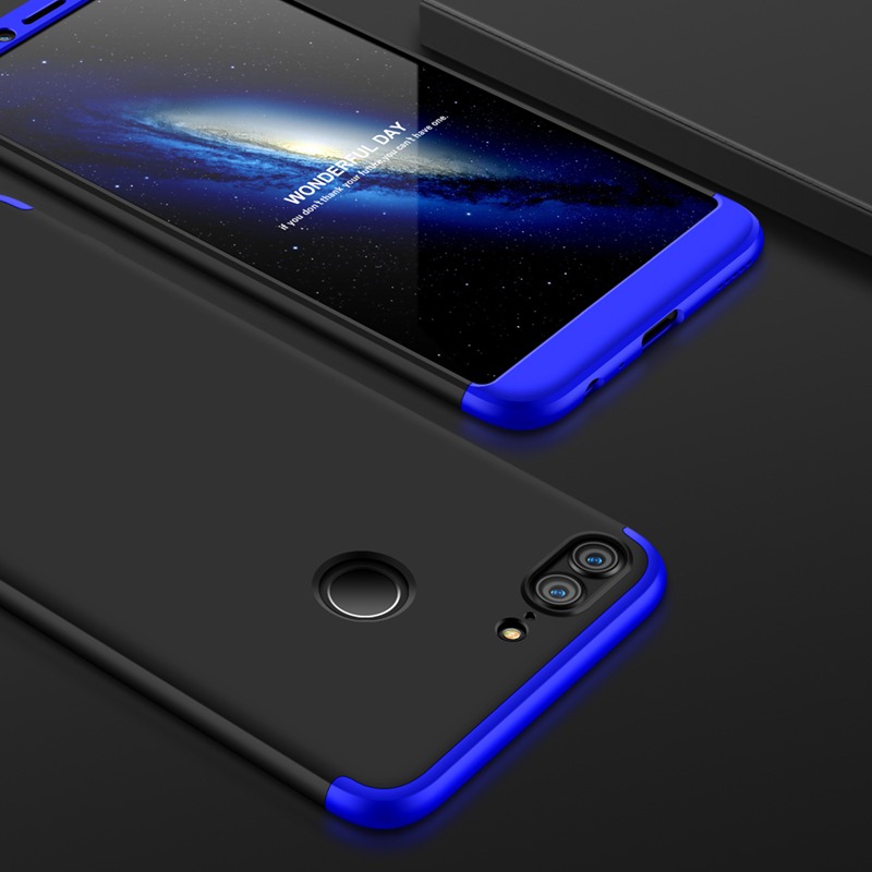 Husa Huawei Honor 9 Lite GKK 360 Full Cover Negru-Albastru