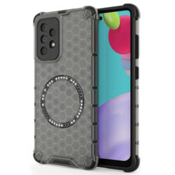 Husa transparenta Samsung Galaxy A52s 5G Techsuit HoneyComb Shield MagSafe, negru