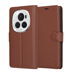 Husa Honor Magic6 Pro Techsuit Leather Folio, maro
