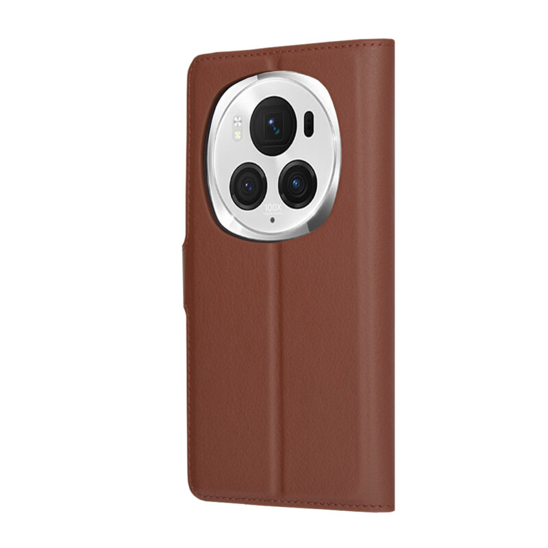Husa Honor Magic6 Pro Techsuit Leather Folio, maro