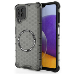 Husa transparenta Samsung Galaxy A22 5G Techsuit HoneyComb Shield MagSafe, negru