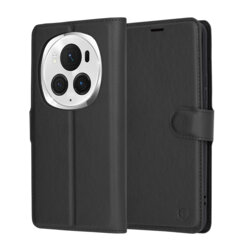 Husa Honor Magic6 Pro Techsuit Leather Folio, negru