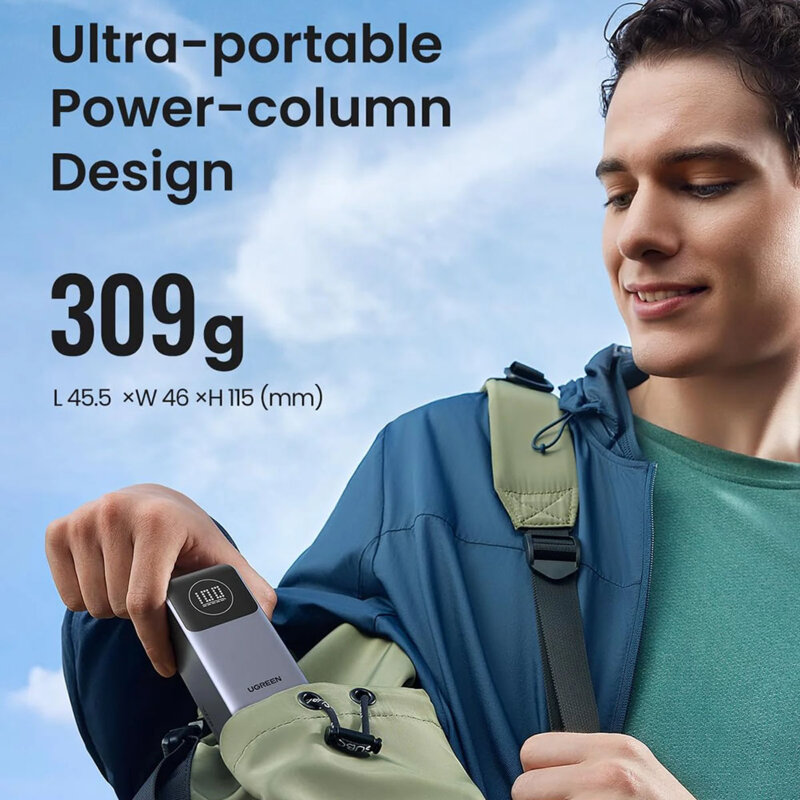 Baterie externa Fast Charging 100W, 12000mAh, Ugreen, gri, 35526B