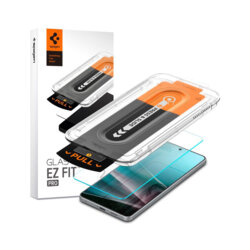 [Pachet 2x] Folie Samsung Galaxy S25 Edge Spigen Glas.tR EZ Fit Pro, transparenta