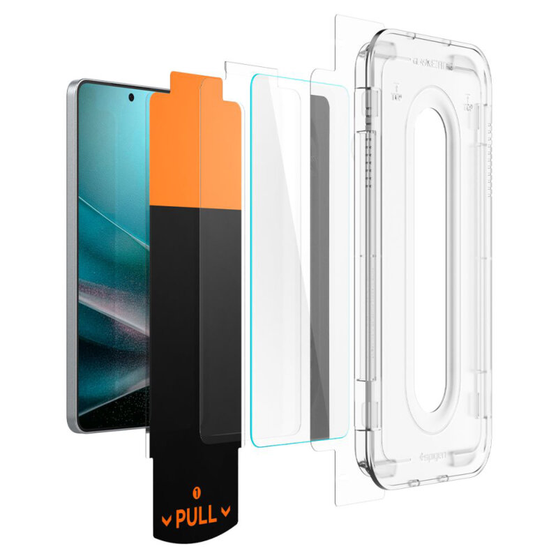 Folie Samsung Galaxy S25 Edge Spigen Glas.tR EZ Fit Pro, transparenta