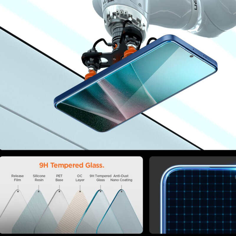 Folie Samsung Galaxy S25 Edge Spigen Glas.tR EZ Fit Pro, transparenta