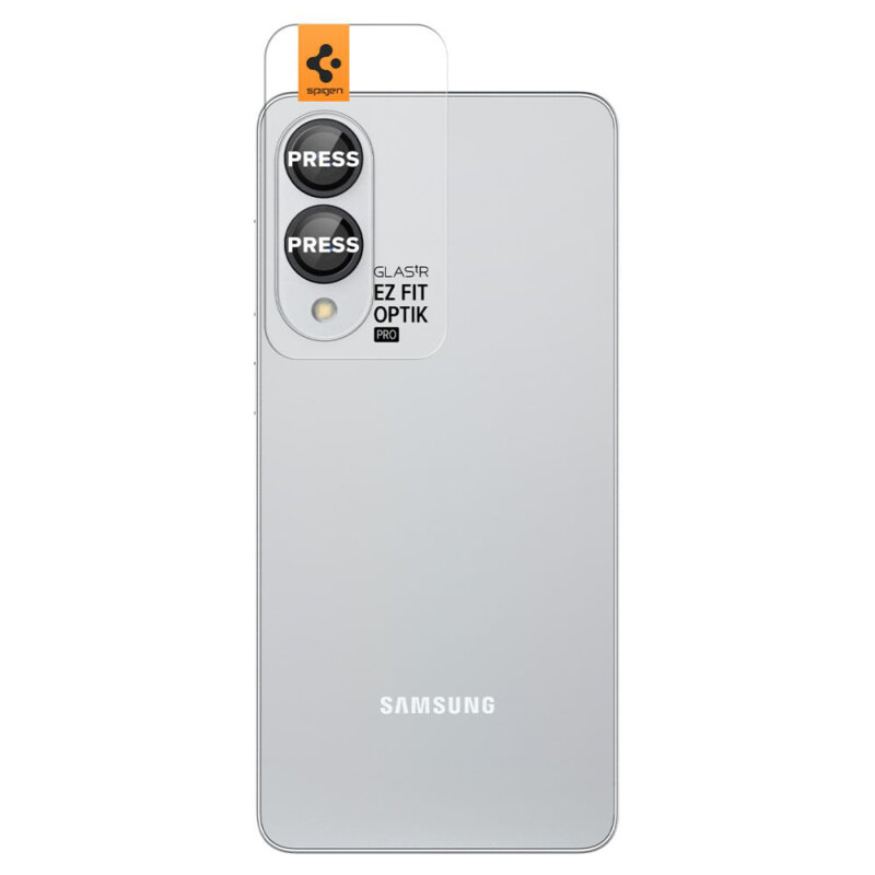 [Pachet 2x] Folie sticla camera Samsung Galaxy S25 Edge Spigen Glas.tR Optik EZ Fit Pro, negru
