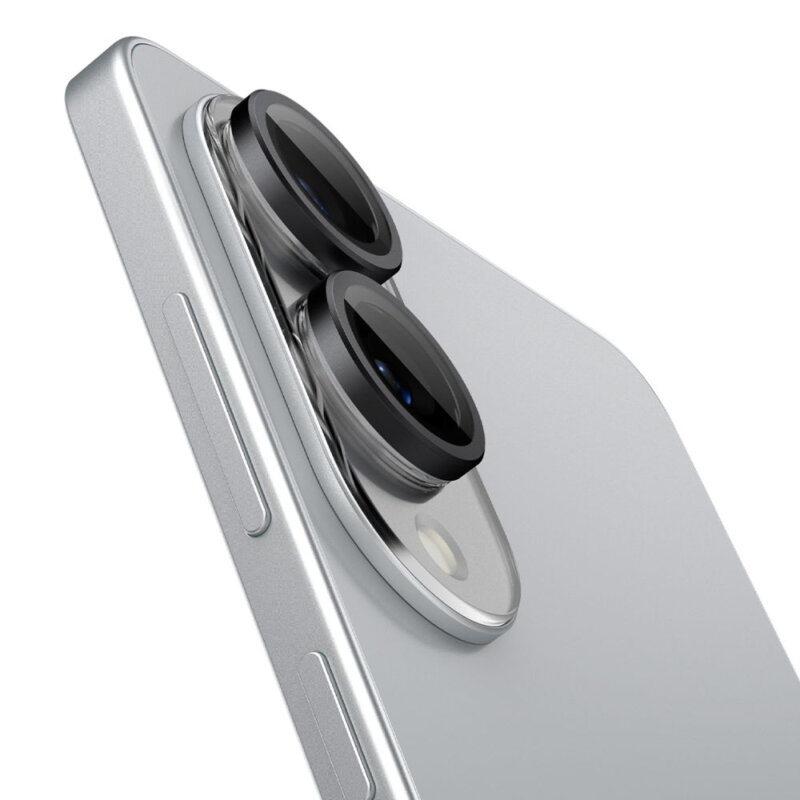 [Pachet 2x] Folie sticla camera Samsung Galaxy S25 Edge Spigen Glas.tR Optik EZ Fit Pro, negru