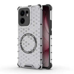 Husa transparenta Oppo Reno13 F 4G Techsuit HoneyComb Shield MagSafe, alb