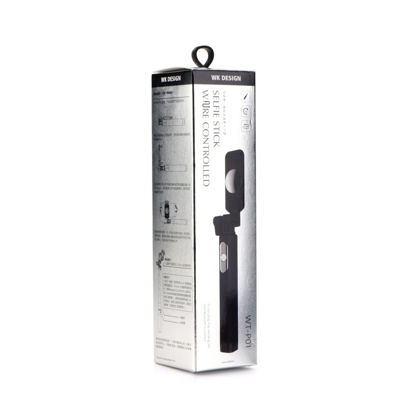 Suport Selfie cu Jack 3.5mm WK-Design P01 - Negru