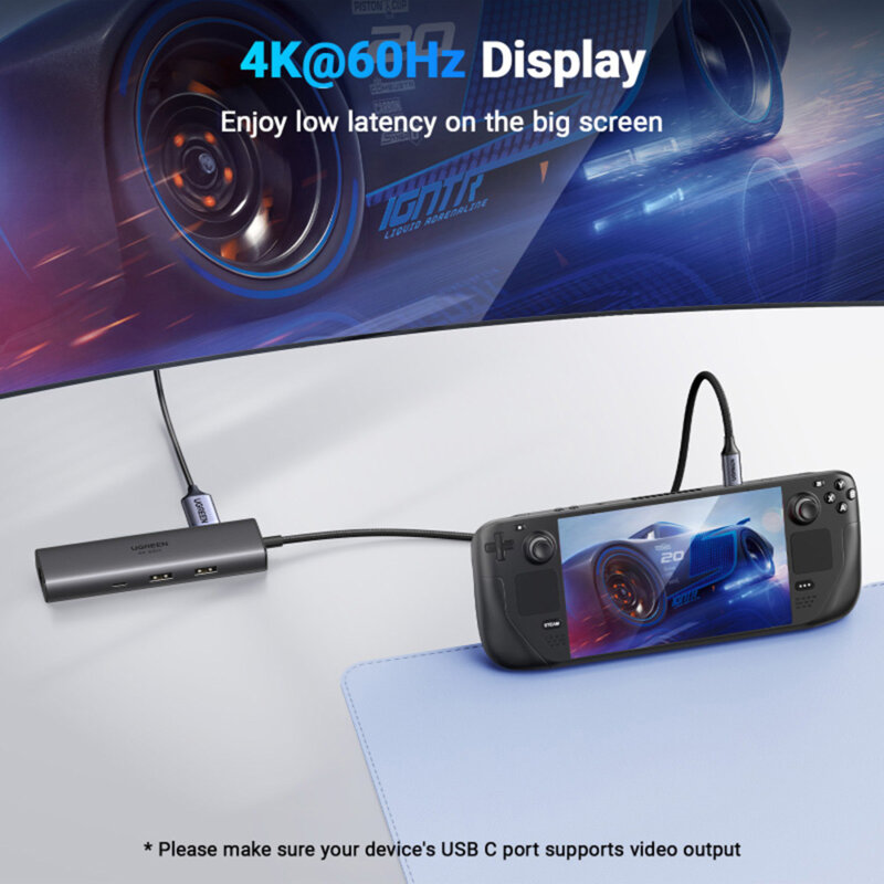 HUB USB-C la 2x USB3.2, 2x Type-C, HDMI, RJ45 Ugreen, 45000