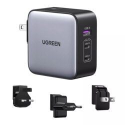 Incarcator GaN USB, 2x Type-C Ugreen, 90409, 65W, 3A, negru
