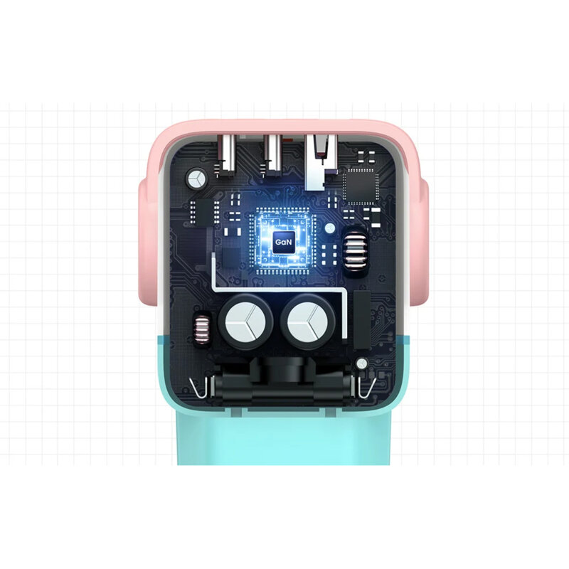 Incarcator GaN USB, tip C Fast Charge Ugreen, 65W, roz/bleu, 35855