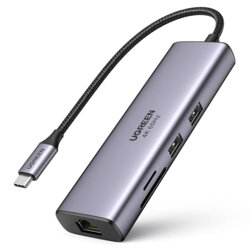 HUB 7in1 Type-C la USB, HDMI, Ethernet, SD/TF Ugreen, 0.2m, 60515