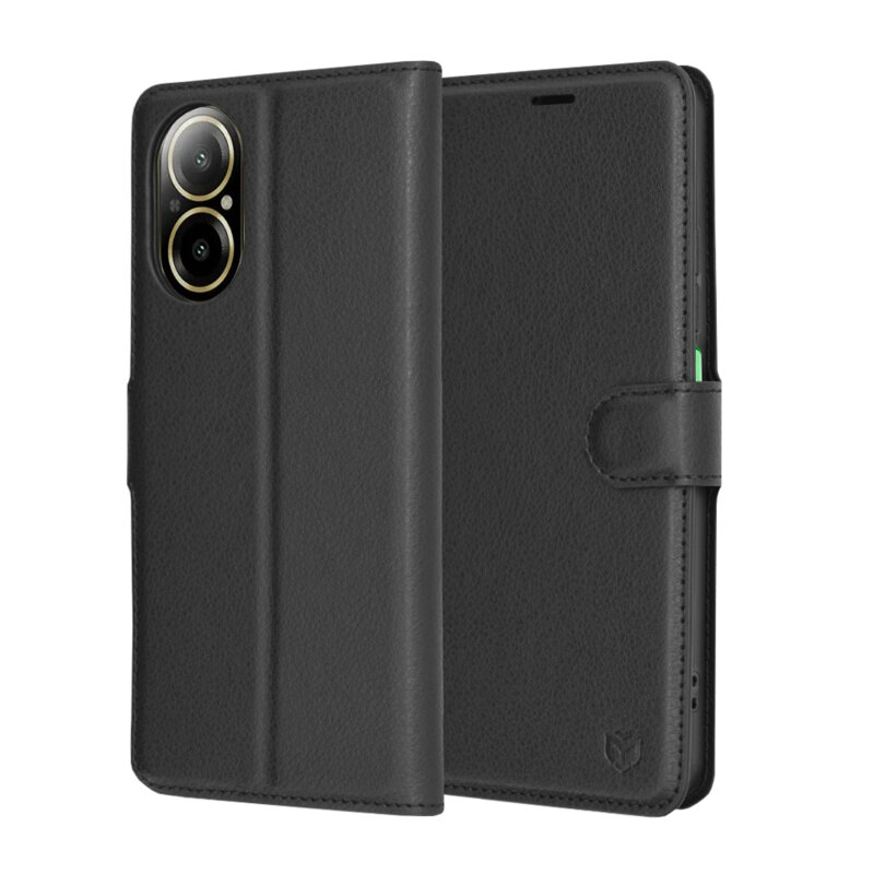Husa Realme C67 4G Techsuit Leather Folio, negru