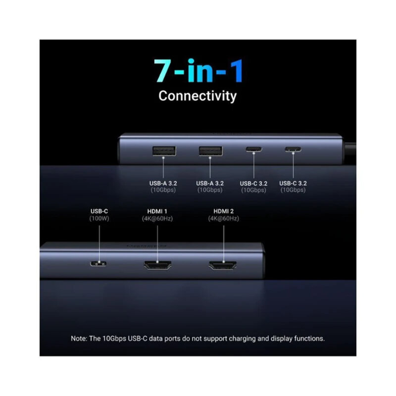Hub USB-C la 3x Type-C, 2x USB-A, 2x HDMI Ugreen, 45379