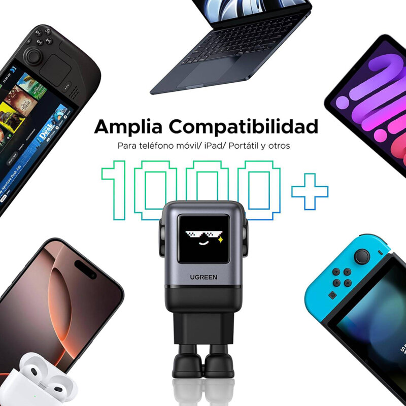 Incarcator GaN Type-C Super Fast Charge Ugreen, 100W, gri, 45515B