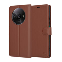 Husa Xiaomi Redmi A3 Techsuit Leather Folio, maro