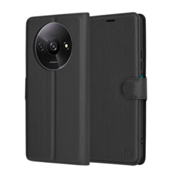Husa Xiaomi Redmi A3 Techsuit Leather Folio, negru