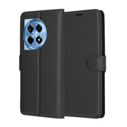Husa OnePlus 12R Techsuit Leather Folio, negru