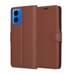 Husa Motorola Moto G45 Techsuit Leather Folio, maro