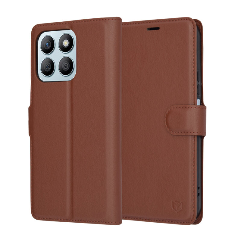 Husa Honor X8b Techsuit Leather Folio, maro