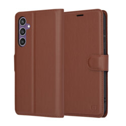 Husa Samsung Galaxy S23 FE Techsuit Leather Folio, maro