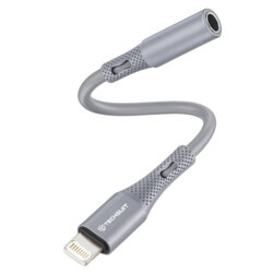 Adaptor audio premium, Lightning la Jack Techsuit SoundFleX AC2, gri