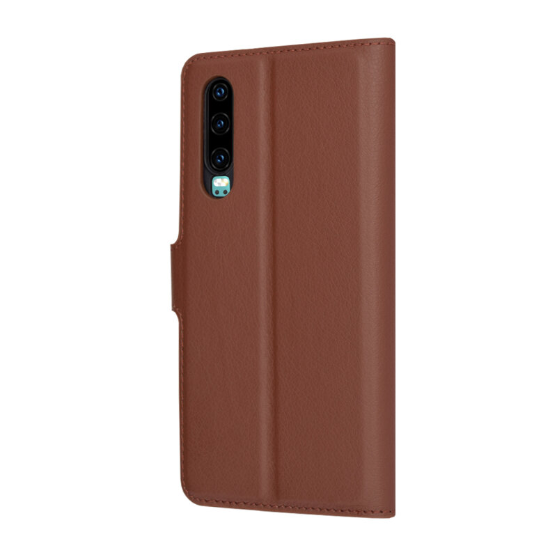 Husa Huawei P30 Techsuit Leather Folio, maro