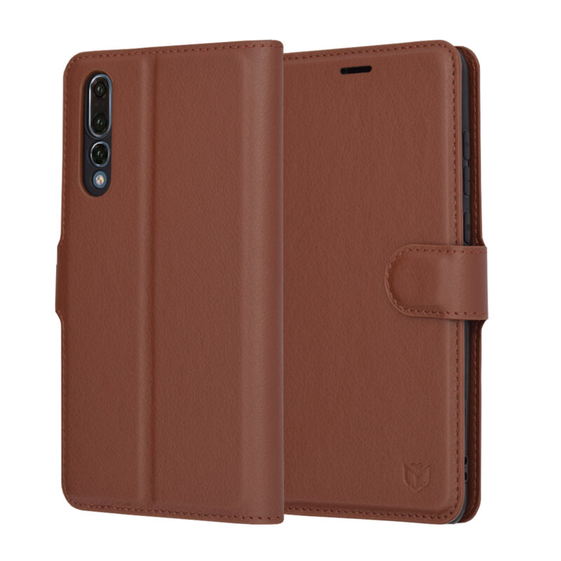 Husa Huawei P20 Pro Techsuit Leather Folio, maro